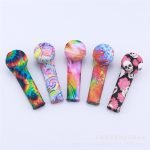 Blue Fumed Swirl Spoon Pipe