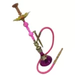Blue & Gold Fumed Swirl Spoon Pipe