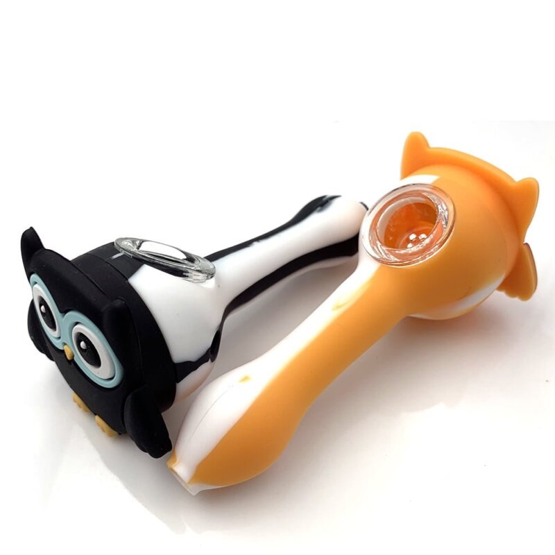 Cartoon Owl Creative Silicone Herb Pipe