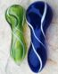 3.5 Inch Blue Clear Glass Spoon Pipes
