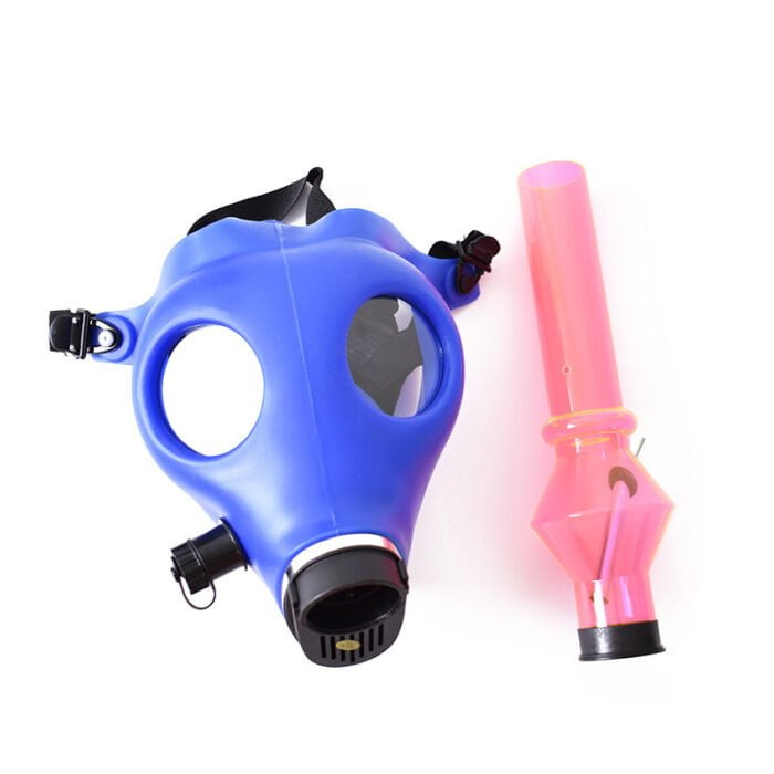 Bongo com máscara de gás facial completa de silicone