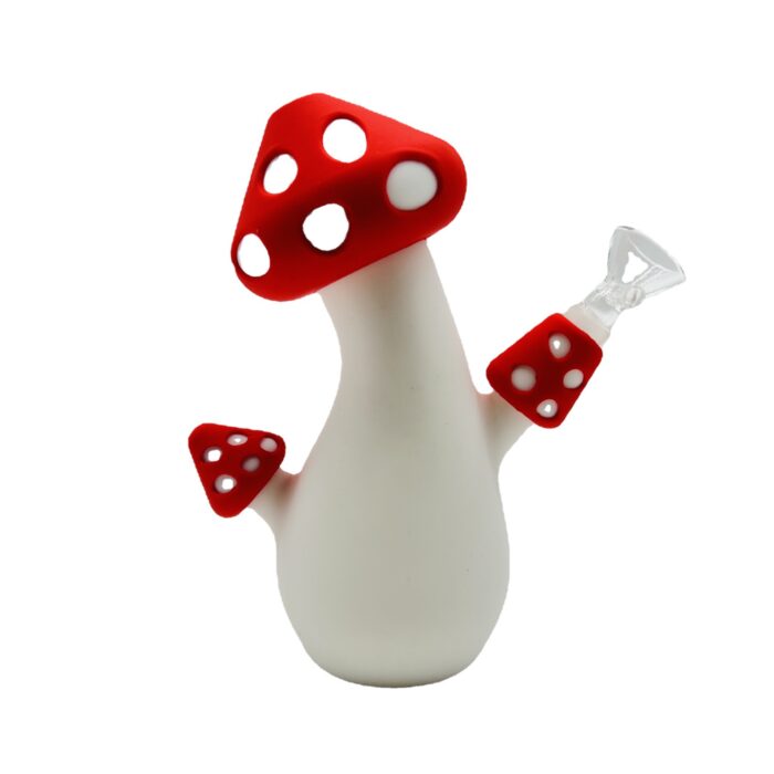 Mini bongo de silicone em forma de cogumelo