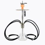 Stainless steel LED remote control lamp water cigarette pot super large smoke plate wholesale
