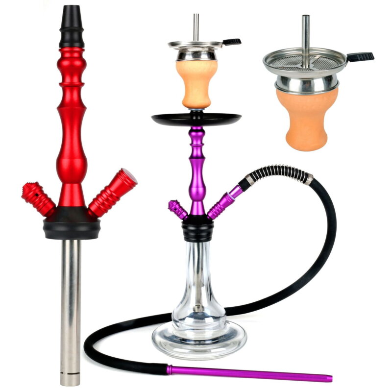 Aluminum alloy single -pipe full set of water cigarette pot wholesale