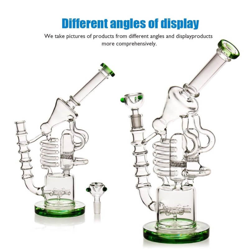 Artistic Glass Bong with Coil Percolators Wholesale