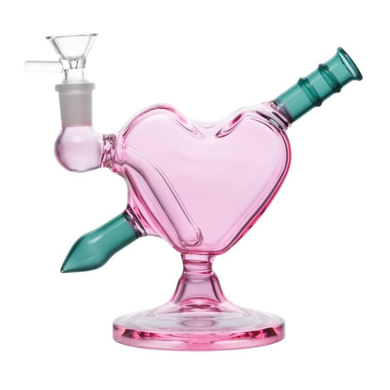 Romantic Heart-Shaped Glass Bong Wholesale