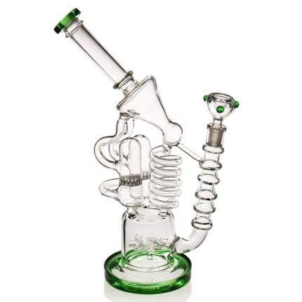 Artistic Glass Bong with Coil Percolators Wholesale