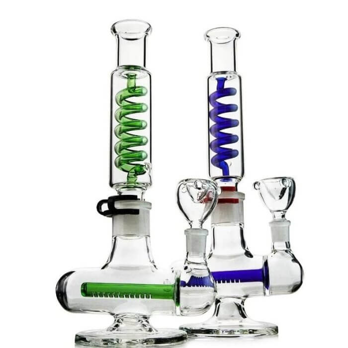 Glass Bong With Spiral Percolator Wholesale