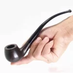 17cm Ebony Churchwarden Pipe