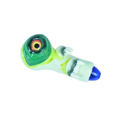 One-eyed Hand-Blown Glass Spoon Pipe