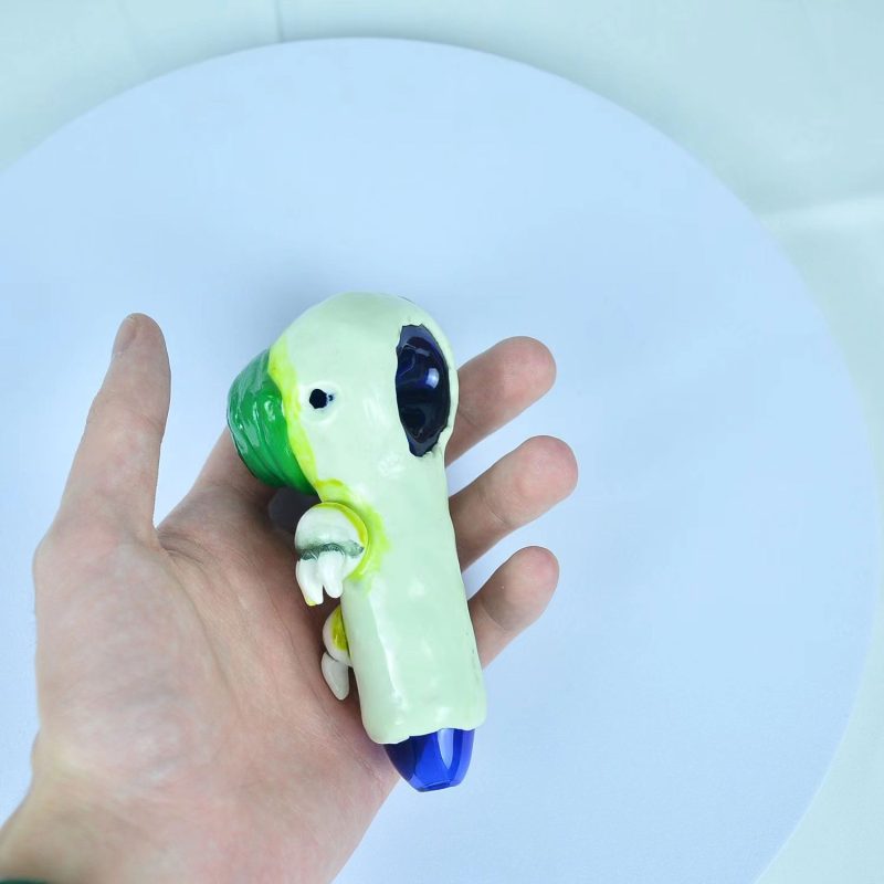 One-eyed Hand-Blown Glass Spoon Pipe