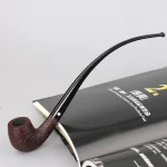 Red Frosted Full Bent Churchwarden Pipe