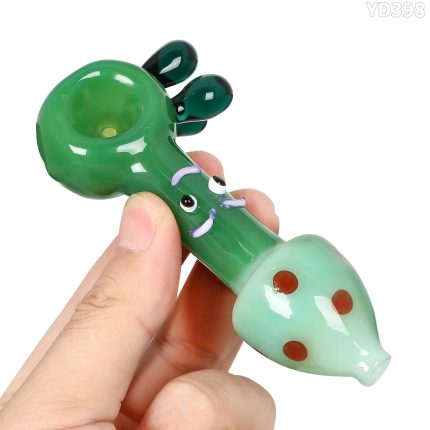 Mushroom-shaped Pocket-Sized Glass Spoon Pipe