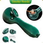 Green Mini Glass Spoon Pipe