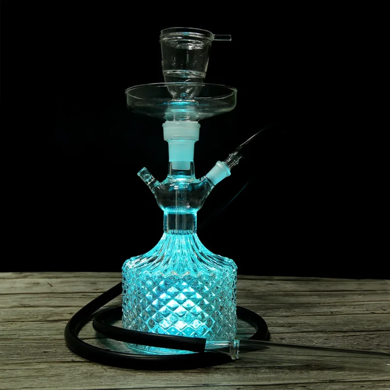 Wholesale Art Glass Shisha Hookah with Led light - Global Hookah