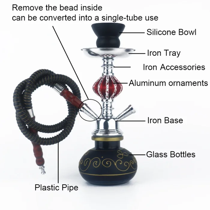 Travel Small Double Pipe Hookah Wholesale