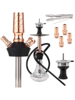 17.5" Glass Hookah Set With Shisha Accessories Wholesale