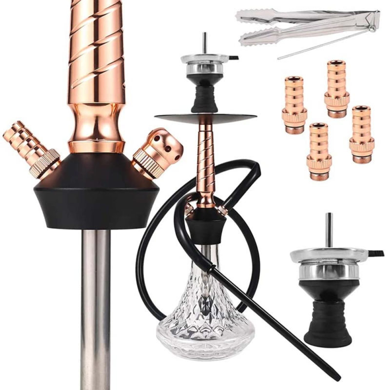 17.5" Glass Hookah Set With Shisha Accessories Wholesale