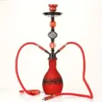 Red Double Hose Medium Size Water Pipe Hookah Wholesale