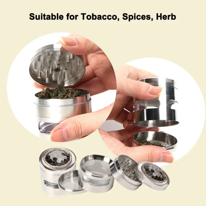 Zinc Alloy 4 Piece Marijuana Grinder