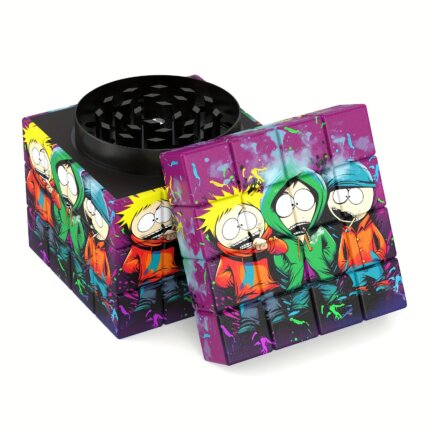 Wholesale Custom 4-layer Anime Square Weed Grinder