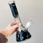 glass beaker bong with ice catcher