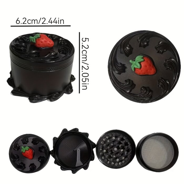 Portable Weed Grinder With Strawberry Decoration Wholesale