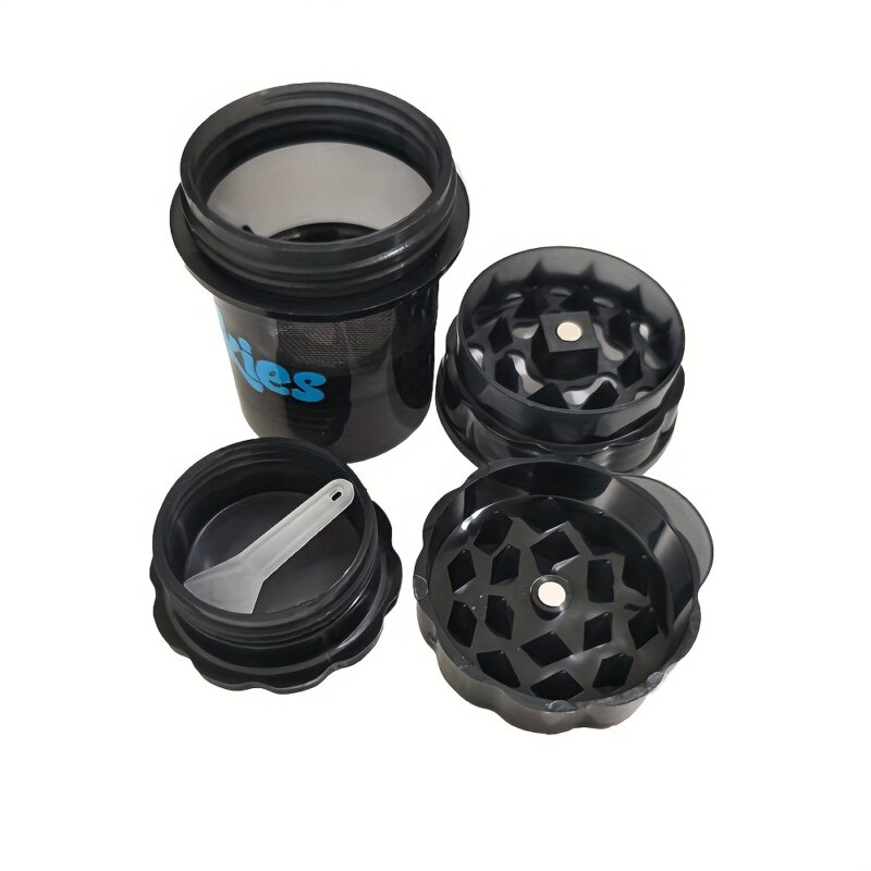 Wholesale 4-Layer Plastic Hemp Grinder with Built-In Storage