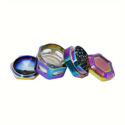 Wholesale Customized 4-Layer 60mm Zinc Alloy Herb Grinder with Magnetic Lid,