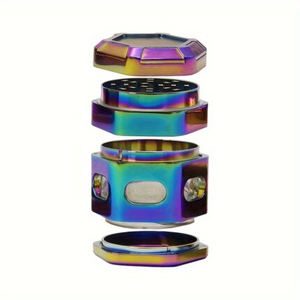 Wholesale Customized 4-Layer 60mm Zinc Alloy Herb Grinder with Magnetic Lid,
