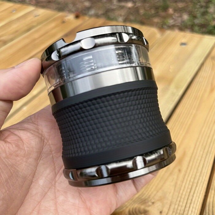 grinder with ashtray on top