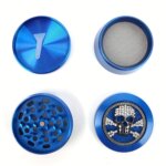 OEM 4-layer Waist-shaped Skull Portable Weed Grinder