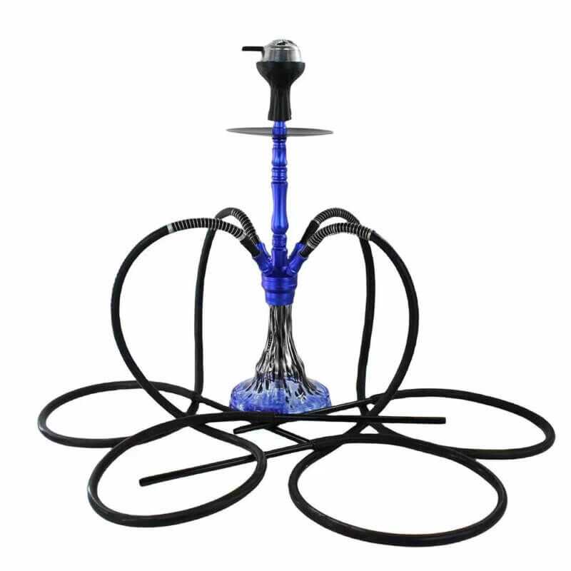 Mayorista Hookahs de Aleación de Aluminio de Doble Tubo y Fondo Plano