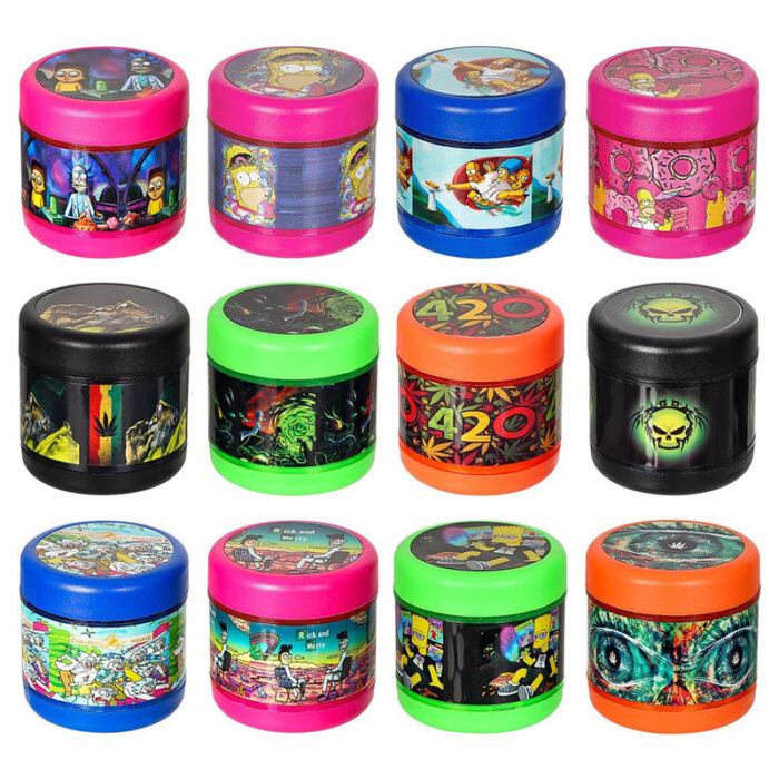 4-Layer Colorful Plastic Herb Grinder Wholesale