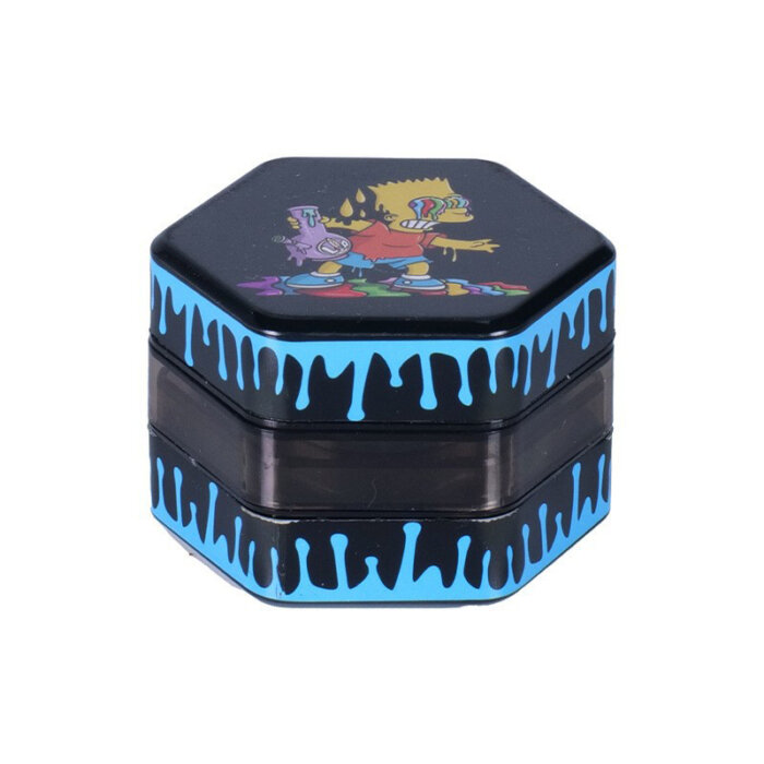 Hexagonal Color-Printed Plastic Herb Grinder Wholesale