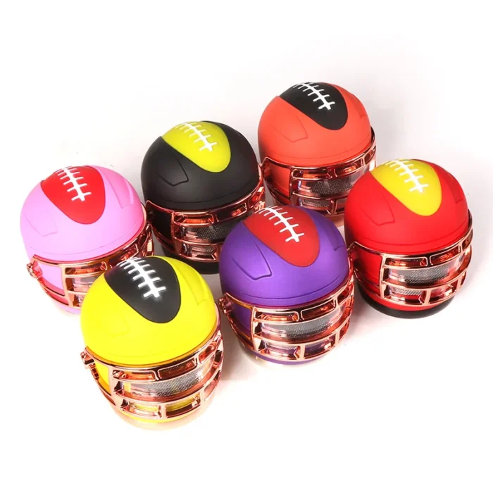 4 Piece Rugby Helmet Shaped Weed Grinder Wholesale