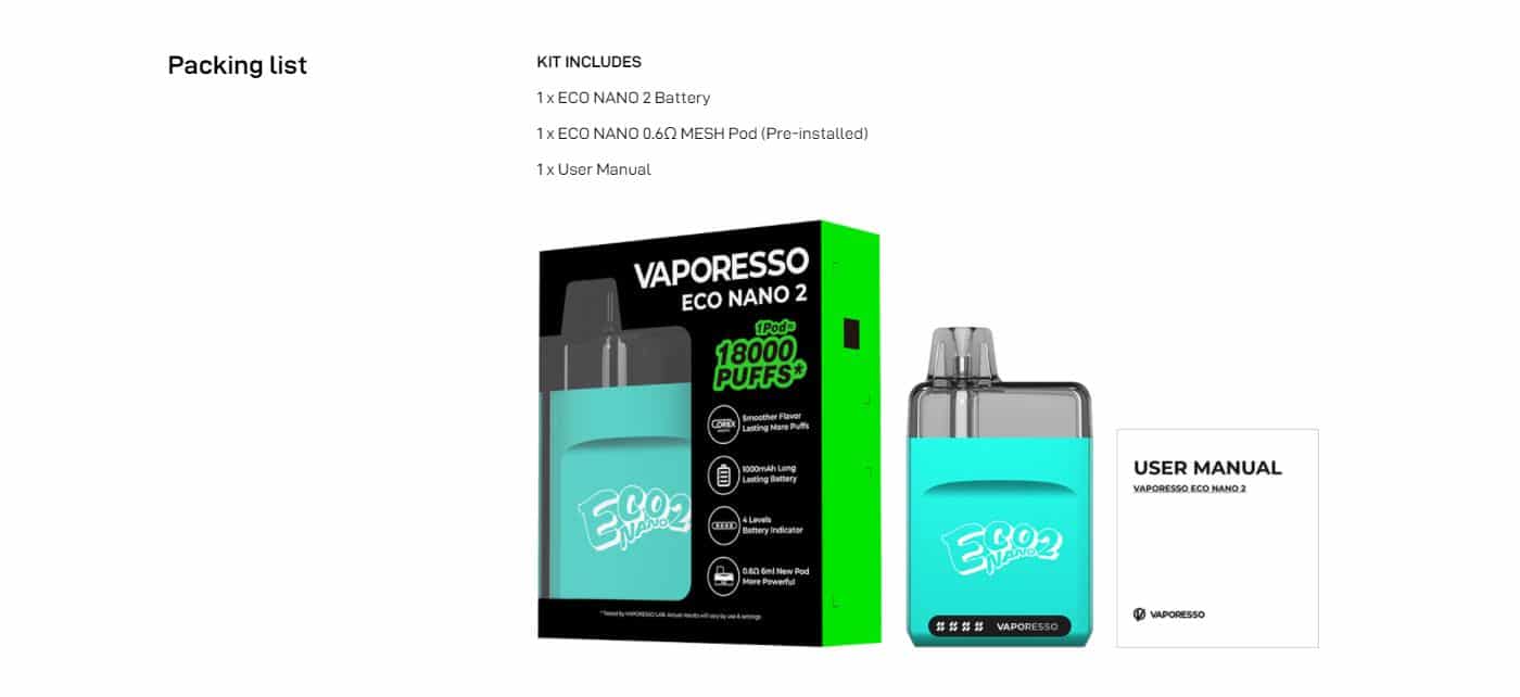 Vaporesso ECO Nano 2 Pod