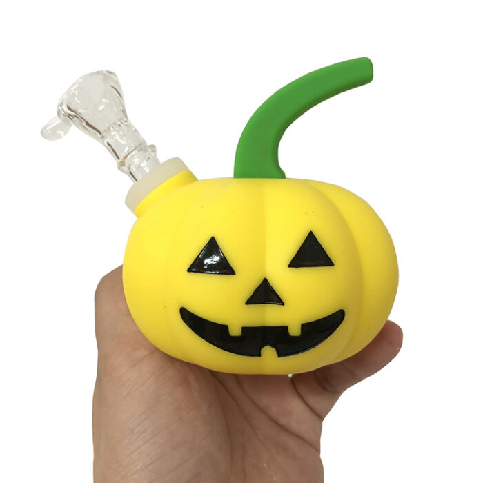 Christmas Pumpkin Mini Silicone Bong Wholesale