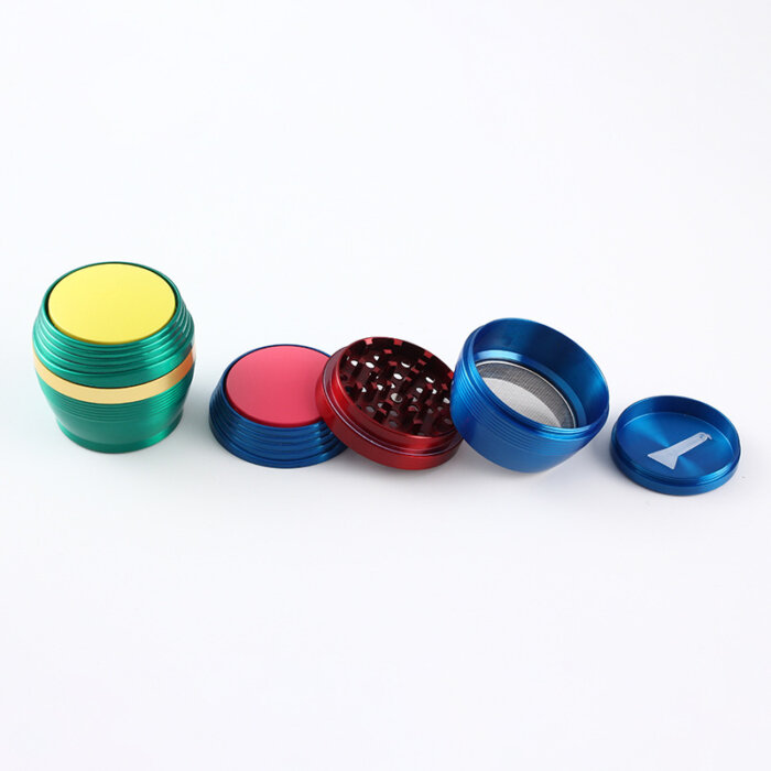 Zinc Alloy Four-Layer Rotary Cover Tobacco Grinder Wholesale