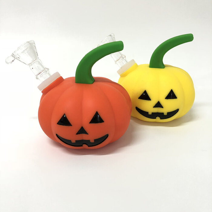 Christmas Pumpkin Mini Silicone Bong Wholesale