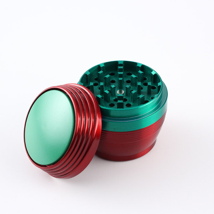 Zinc Alloy Four-Layer Rotary Cover Tobacco Grinder Wholesale