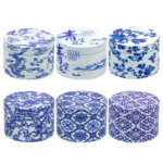 Blue and White Porcelain Pattern Ceramic Weed Grinder Wholesale