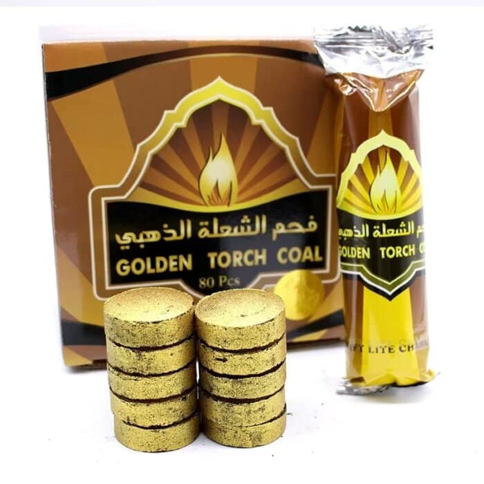 22 mm Golden Quick-Lighting Hookah Charcoal Wholesale