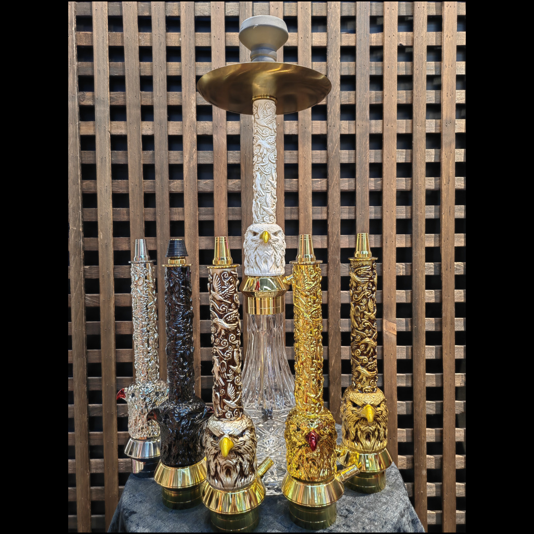 Hookah de lujo con cabeza de águila de doble cara al por mayor Eagle Double-Sided Eagle Head Luxury Hookah Wholesale