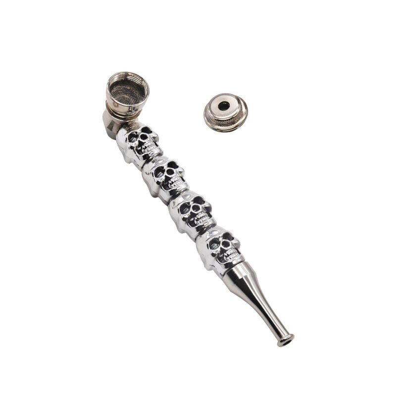 Wholesale Skull Marijuana Metal Pipe With Lid