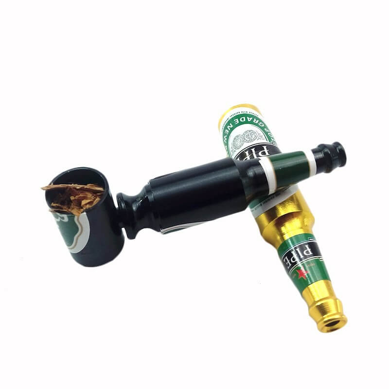 Pipa de Marihuana de Aleación de Aluminio con Forma de Botella de Cerveza de 67mm 67mm Beer Bottle Shaped Aluminum Alloy Marijuana Pipe