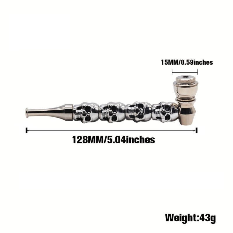 Wholesale Skull Marijuana Metal Pipe With Lid