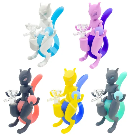 Wholesale Silicone Water Pipe Mewtwo 155 mm — main product photo, 155 mm