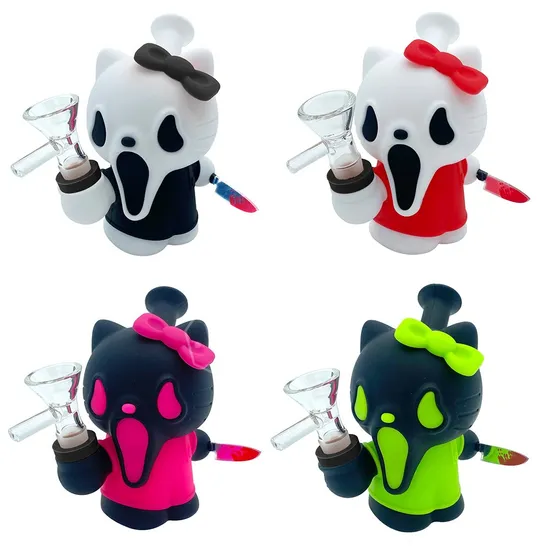 Wholesale Silicone Dab Rig Hello Kitty Bloody SL25572 — color variant 1, 120 mm