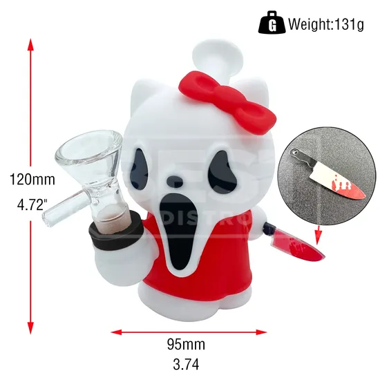 Wholesale Silicone Dab Rig Kitty 120 mm — main product photo, 120 mm